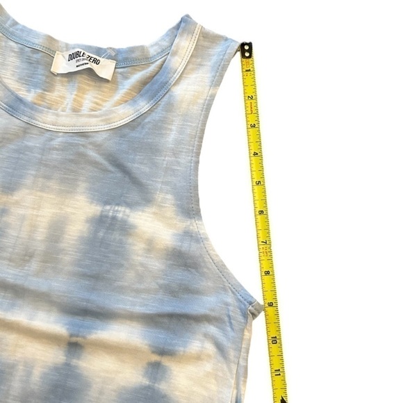 Double Zero Brand Women's Blue Tie Dye Stripe Jersey Tank Top Size Spicy Small - Picture 6 of 8